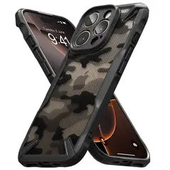 GENERICO - Carcasa Ringke Fusion-X Para iPhone 16 Pro Max- Camo Black