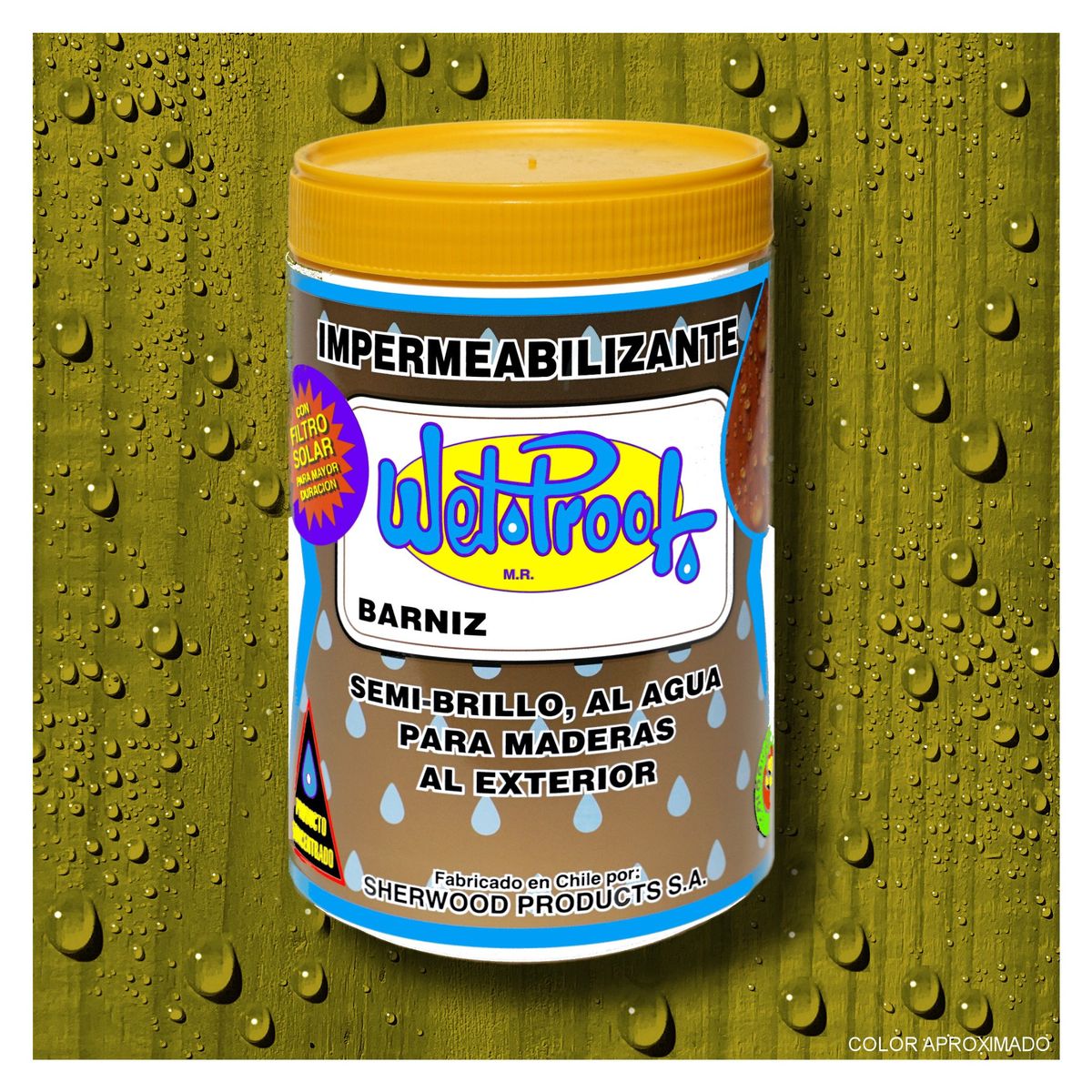 WETPROOF - BARNIZ MADERAS EXTERIOR IMPERMEABILIZANTE WET PROOF® OLIVA 1-4 GALON