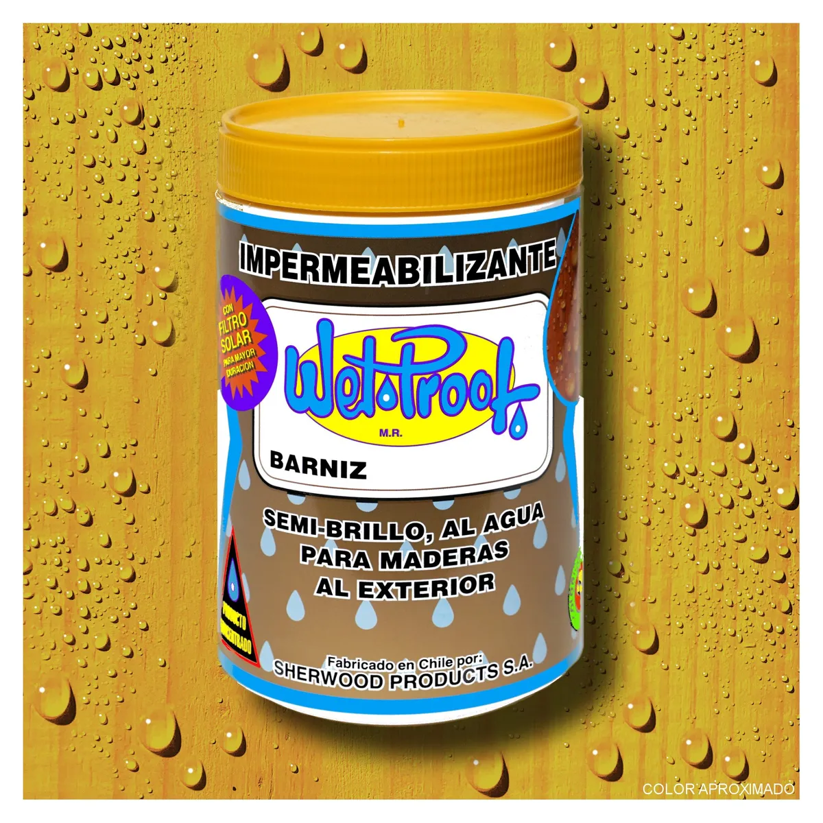 WETPROOF - BARNIZ MADERAS EXTERIOR IMPERMEABILIZANTE WET PROOF® OCRE 1-4 GALON