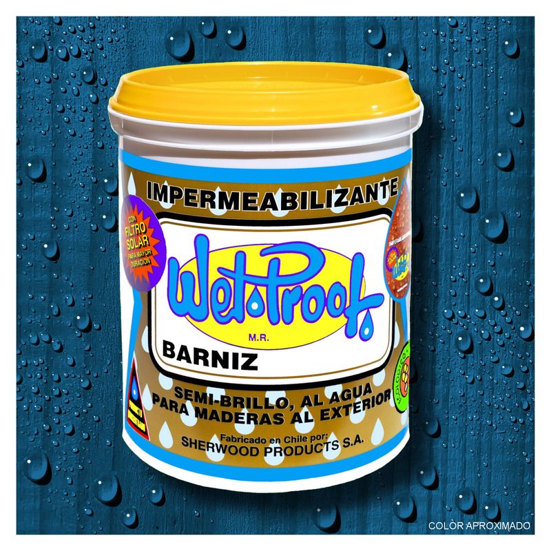 WETPROOF - BARNIZ PARA MADERA IMPERMEABILIZANTE WET PROOF® COLONIAL 1 GALON