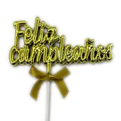 GENERICO - DECO TORTA FC 3D DORADO X1 UNI