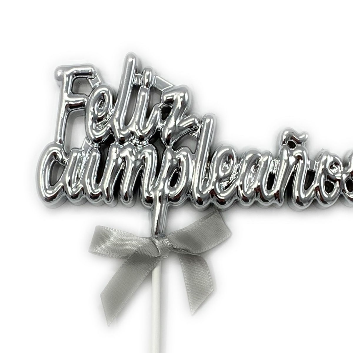 GENERICO - DECO TORTA FC 3D PLATEADO X1 UNI