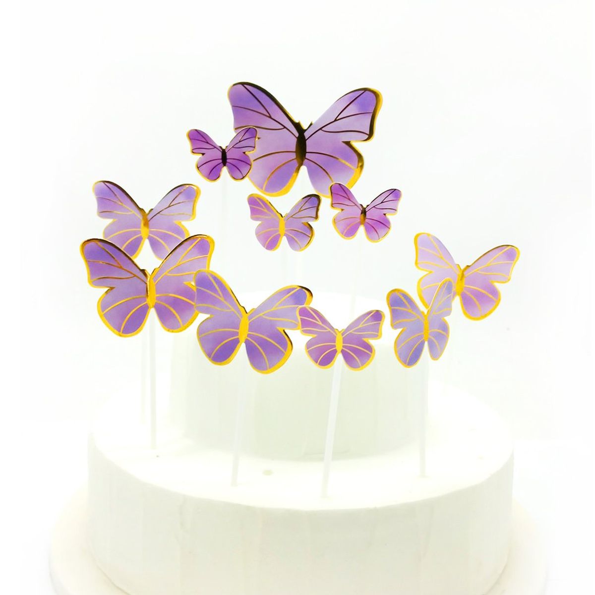 GENERICO - TOPPER DECO MARIPOSA MORADO X10 UNI