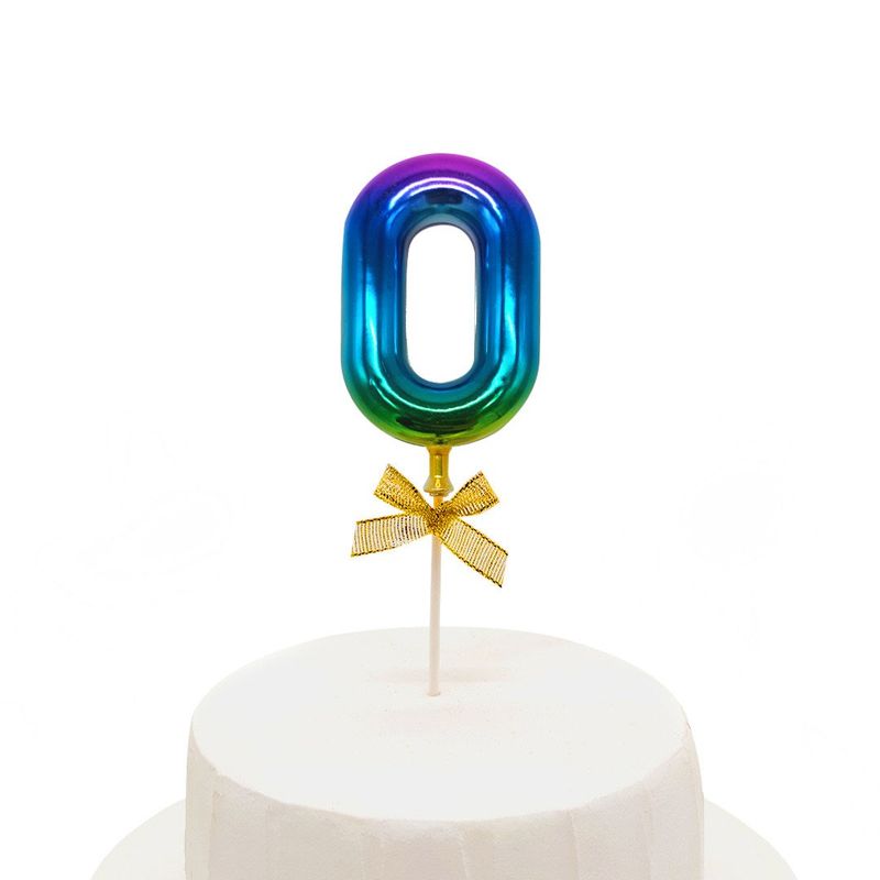 GENERICO - TOPPER TORTA NUMERAL MULTICOLOR #0