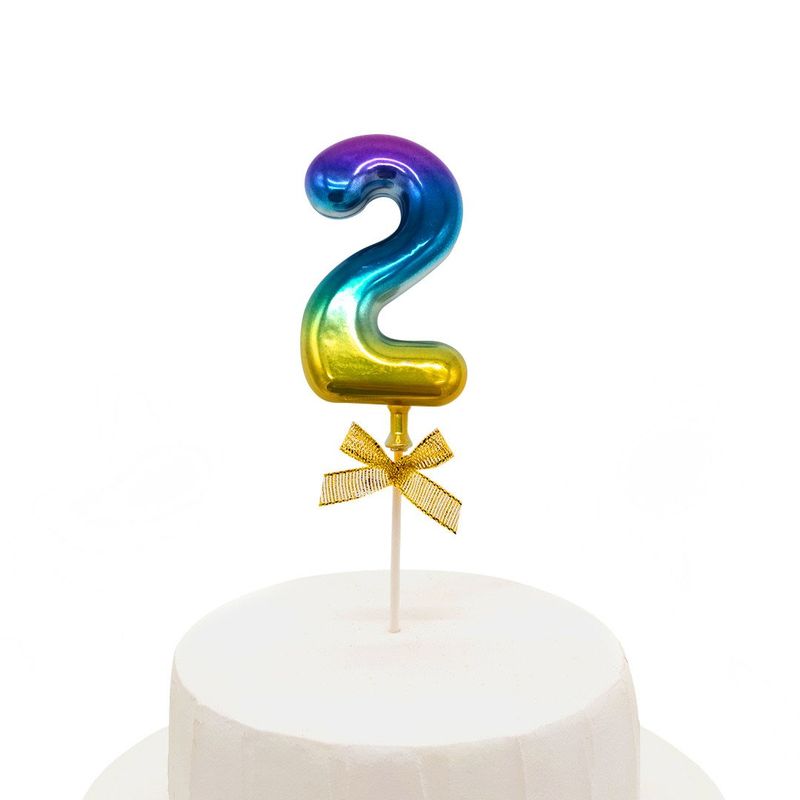 GENERICO - TOPPER TORTA NUMERAL MULTICOLOR 2
