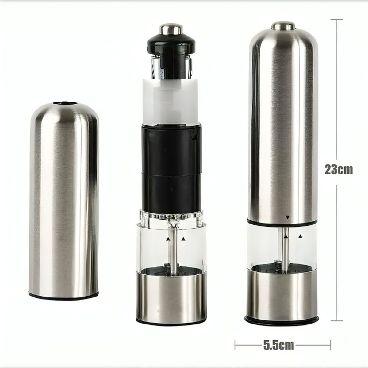 OEM - Molinillo Molino Moledor Eléctrico Pimienta Sal Especias