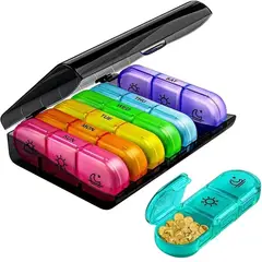 OEM - Pastillero Semanal Organizador Portátil multicolor