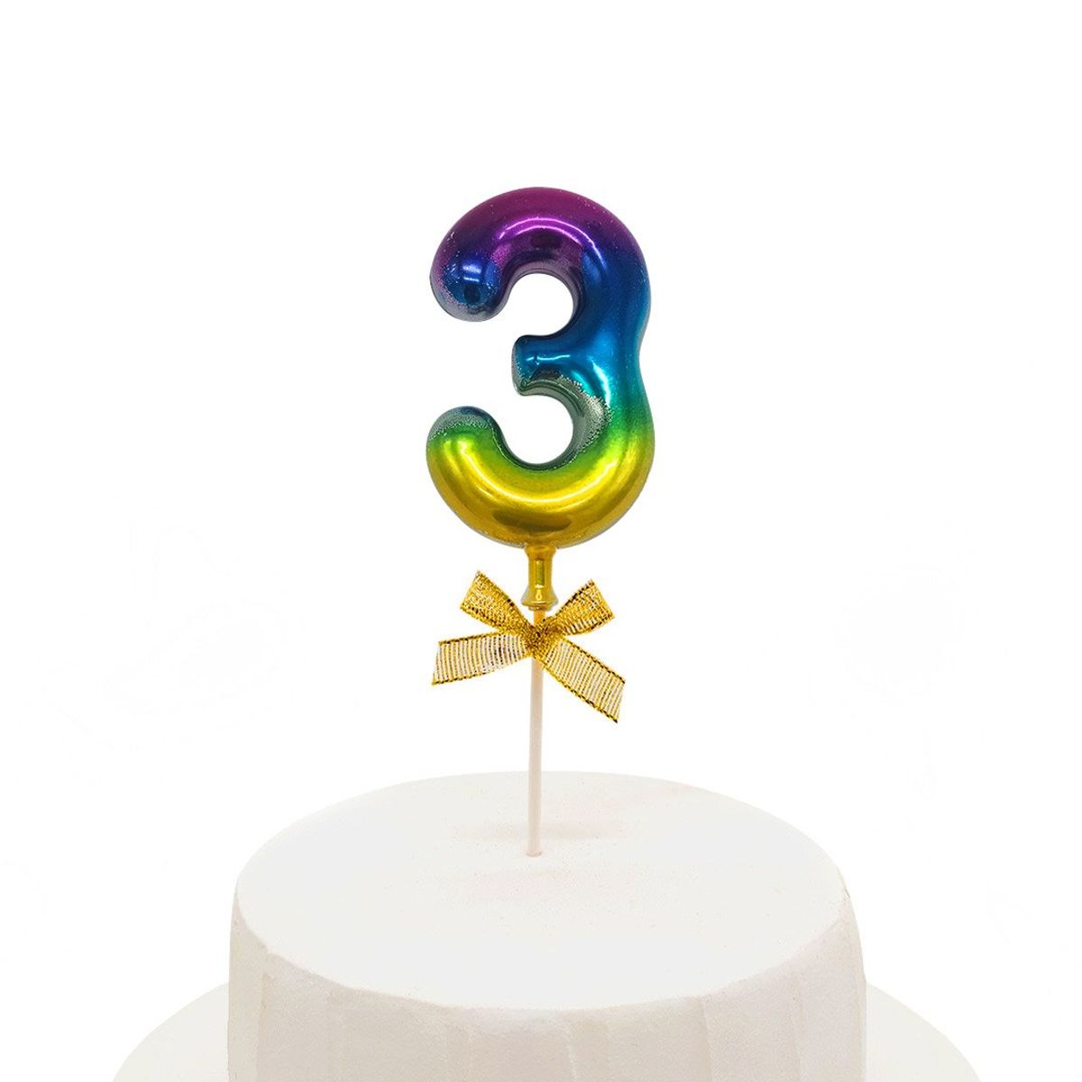 GENERICO - TOPPER TORTA NUMERAL MULTICOLOR 3