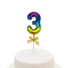 GENERICO - TOPPER TORTA NUMERAL MULTICOLOR 3