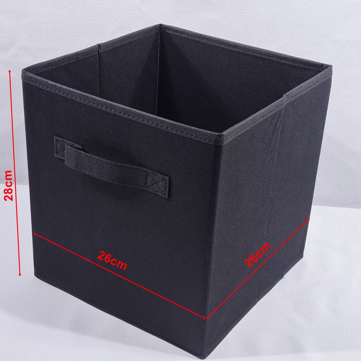 GENERICO - Set De 2 Cajas Organizadoras Plegables de Tela Negra