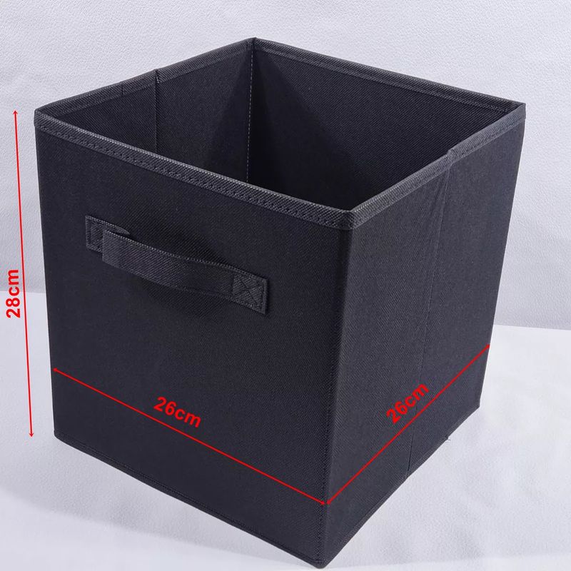 GENERICO - Set De 2 Cajas Organizadoras Plegables de Tela Negra
