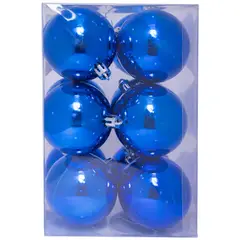 PROPLASTIC - Set de 12 esferas 6 cms color azul