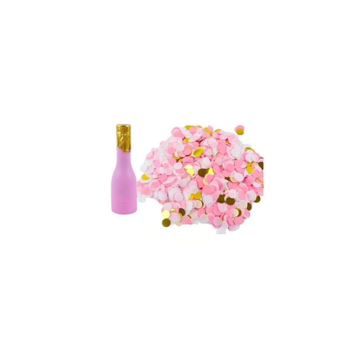 GENERICO - Lanza Confeti Botella De Champán Rosa 5x16cm 1pcs