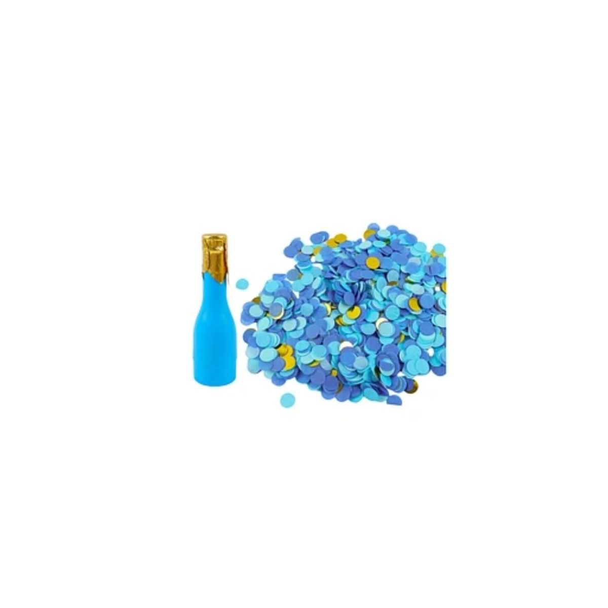 GENERICO - Lanza Confeti Botella De Champán Azul 5x16cm 1pcs