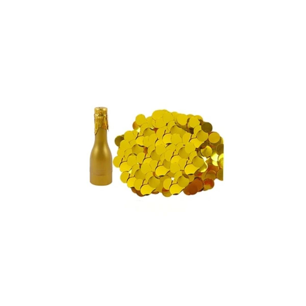 GENERICO - Lanza Confeti Botella De Champán Dorado 5x16cm 1pcs
