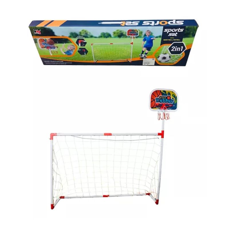 GENERICO - Kit Deportivo 2 En 1 Baloncesto Y Fútbol Para Niños