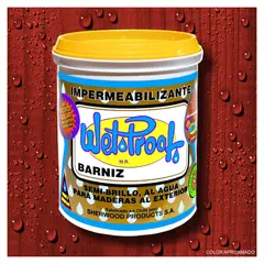 WETPROOF - BARNIZ PARA MADERA IMPERMEABILIZANTE WET PROOF® ROJO 1 GALON