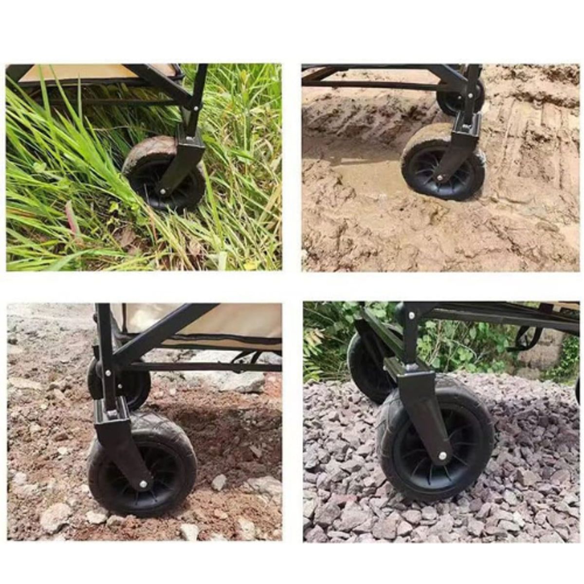 GENERICO - Carrito Black + Mango Plegable Ajustable