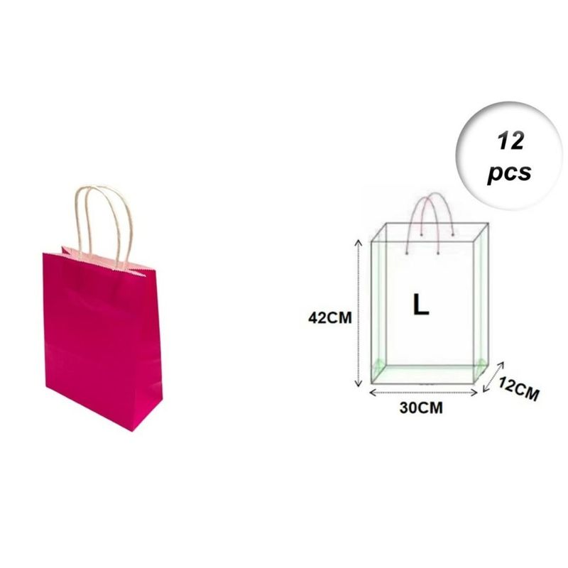 GENERICO - BOLSAS DE REGALO L 12 PCS