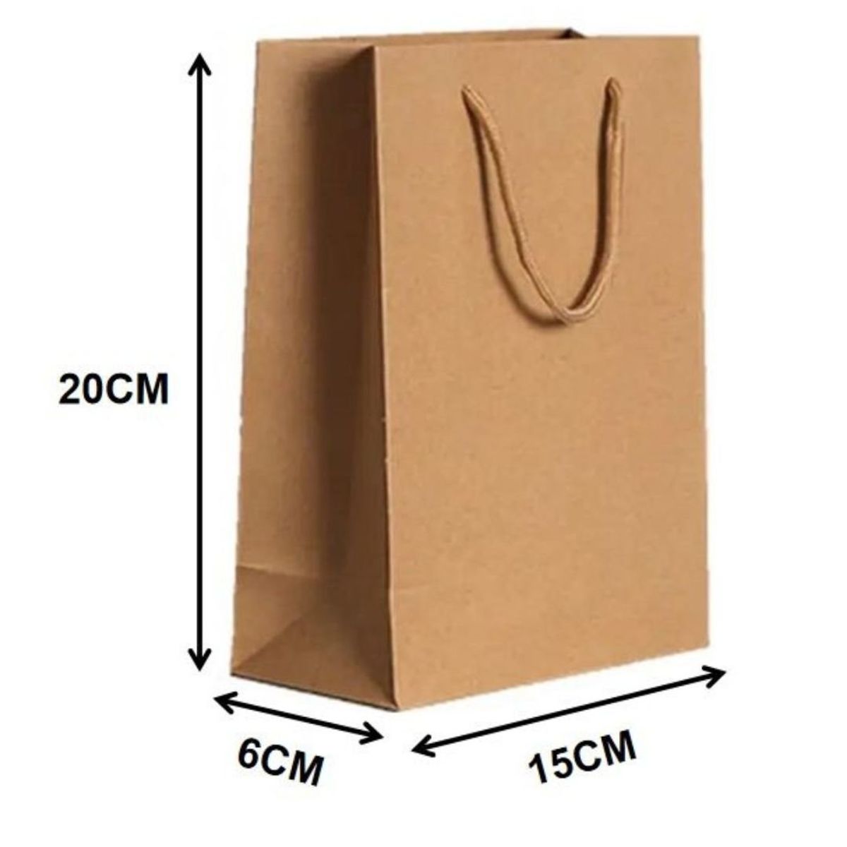 GENERICO - BOLSAS DE REGALO KRAFT 20X15 CM