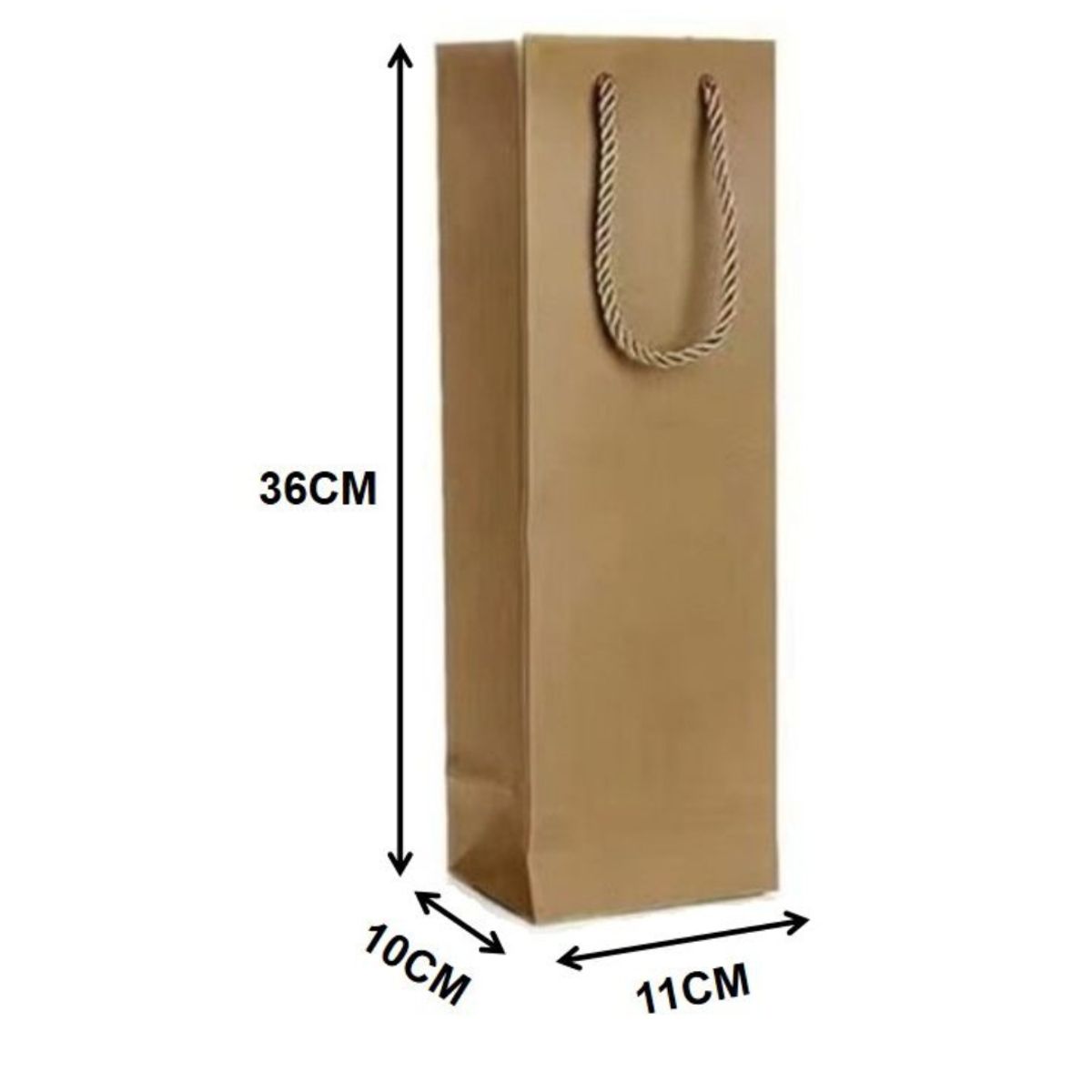 GENERICO - BOLSAS DE REGALO KRAFT 36X11 CM