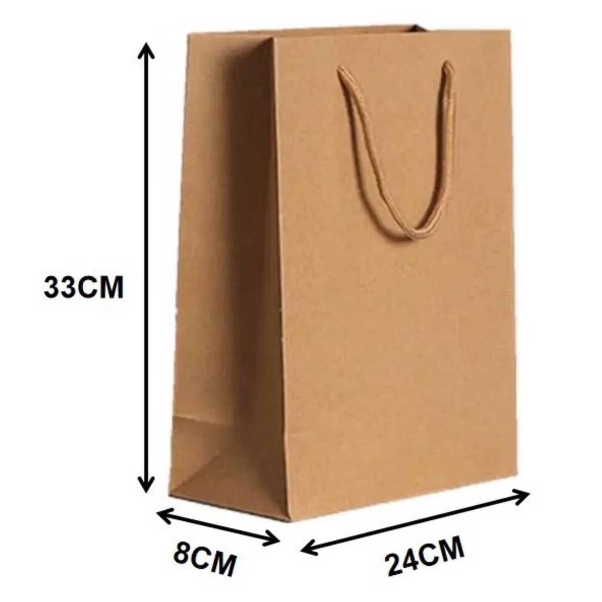 GENERICO - BOLSAS DE REGALO KRAFT 33X24 CM