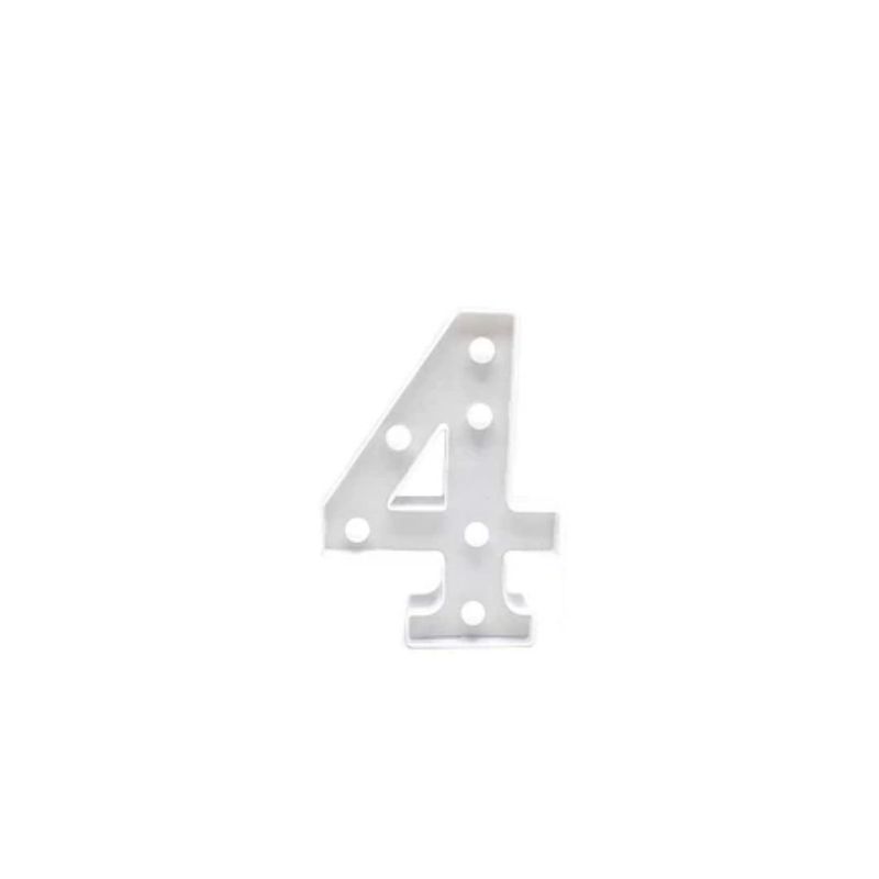 GENERICO - Numero Con Luz Led 4