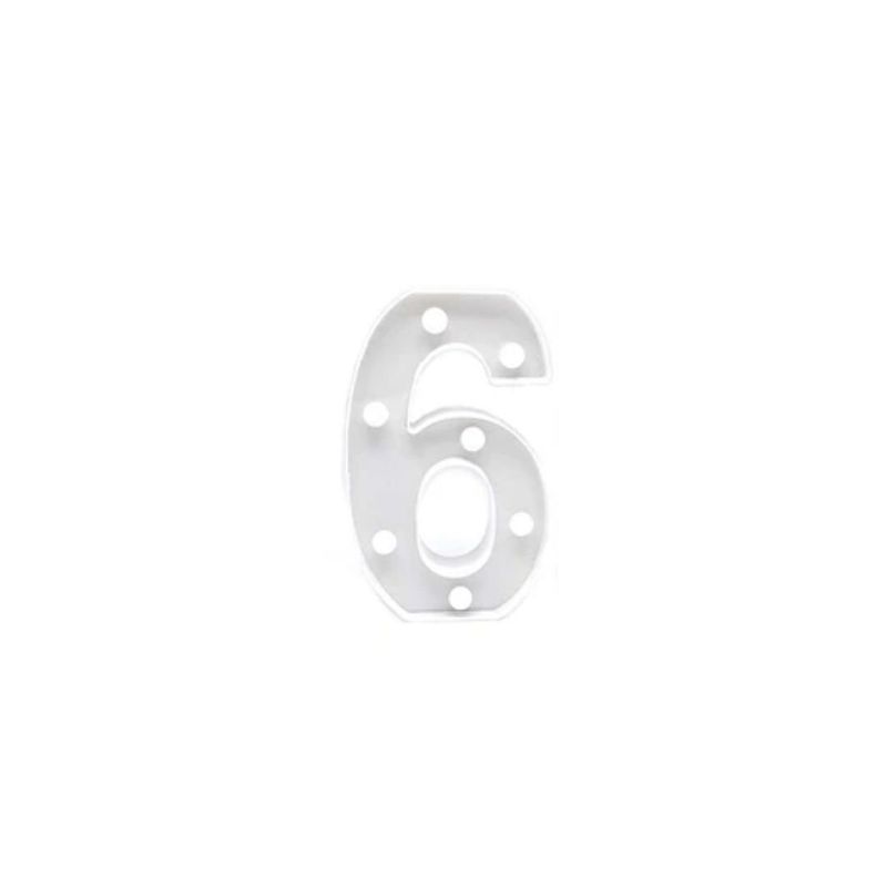 GENERICO - Numero Con Luz Led 6