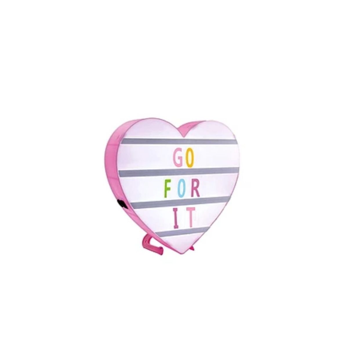 GENERICO - Caja De Luz De Corazón 22cm Rosa