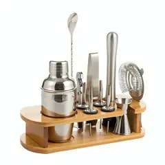 OEM - Kit De Utensilios De Coctelería ccoctelera De 750ml 12 Pzs