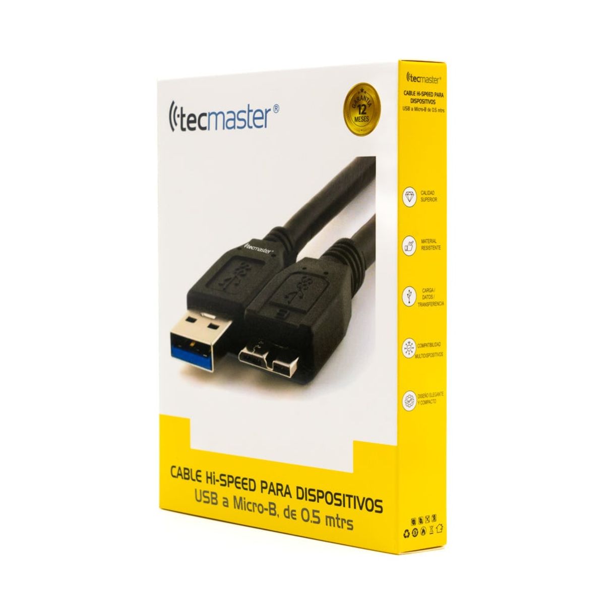 FACTORYTECH - Cable USB 30 Discos Duros Externos Micro B 05MT Tecmaster