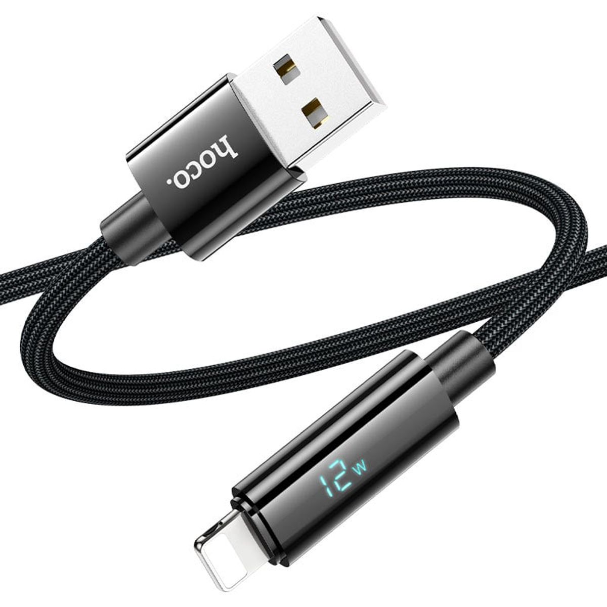 FACTORYTECH - Cable USB a Lightning 12MT Para Apple Hoco U125 Negro