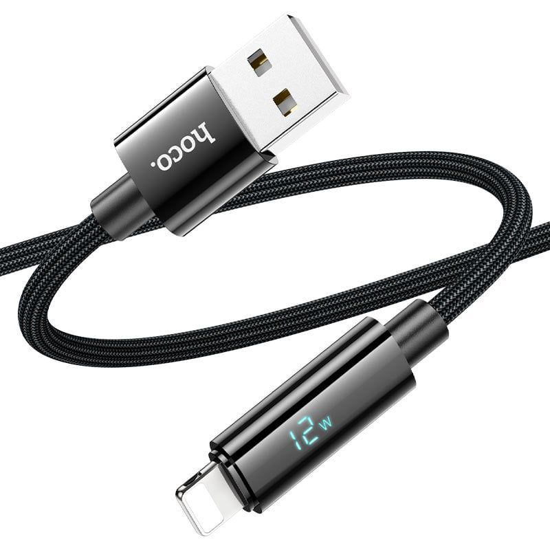 FACTORYTECH - Cable USB a Lightning 12MT Para Apple Hoco U125 Negro