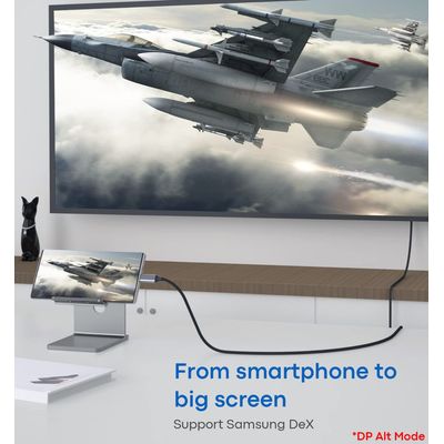 Imagen 2 del producto Cable Adaptador Usb Tipo- C A Hdmi 4k 60hz Hdtv Resistente