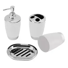 OEM - Set Accesorios De Baño 4pzs Portacepillos Jabonera