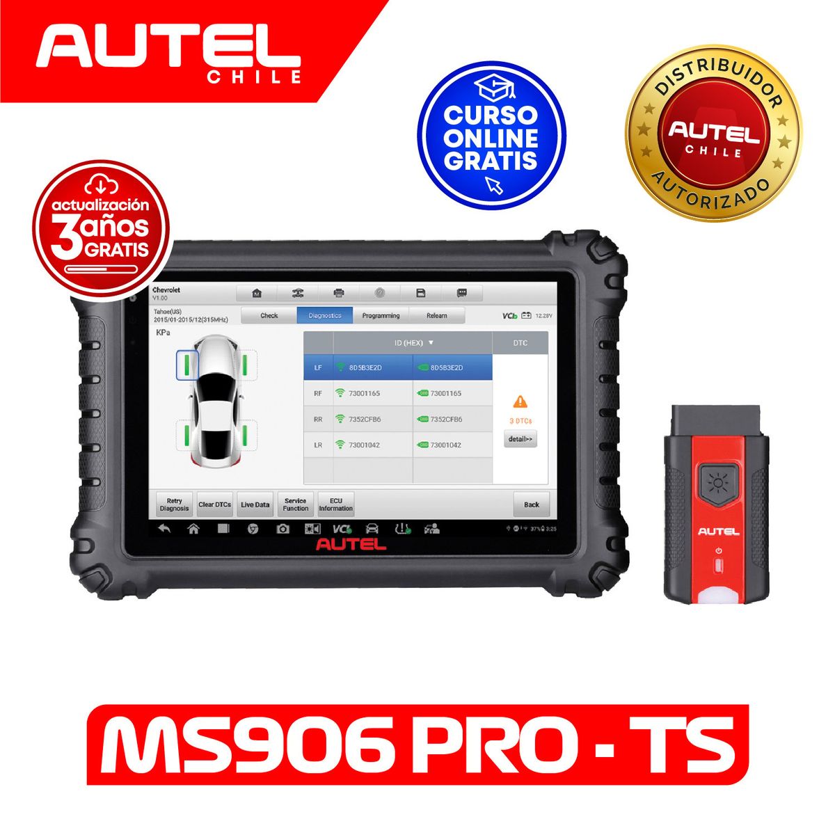 AUTEL - Scanner Autel Maxisys MS906 PRO TS + 3 Años de Actualizacion