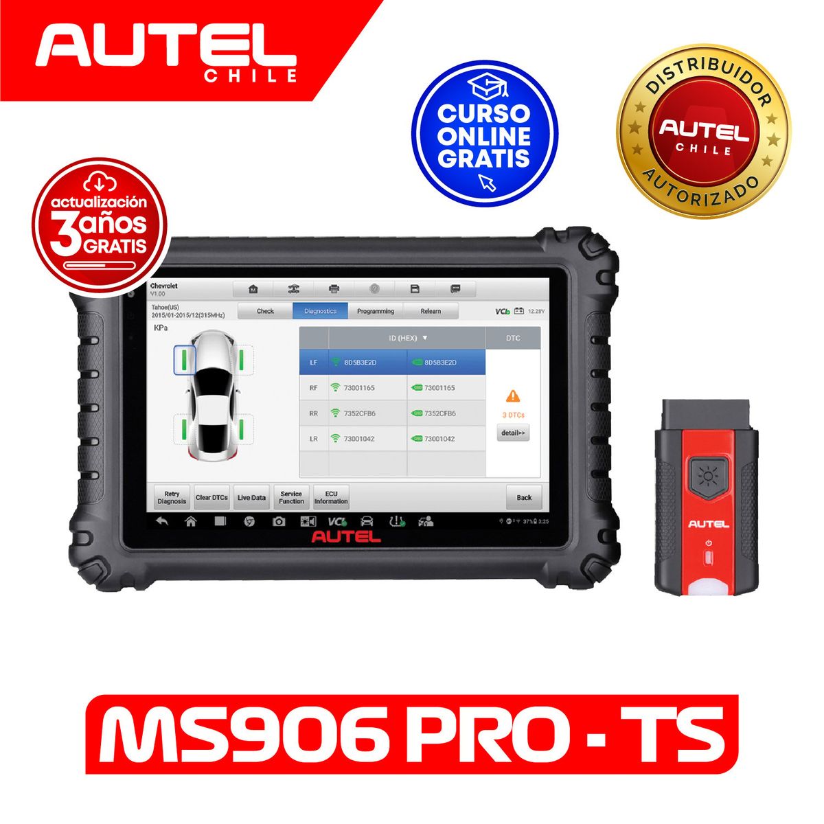 AUTEL - Scanner Autel Maxisys MS906 PRO TS + 3 Años de Actualizacion