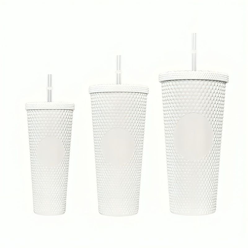 OEM - Pack De 3 Vasos Tumbler Tipo Starbucks blanco