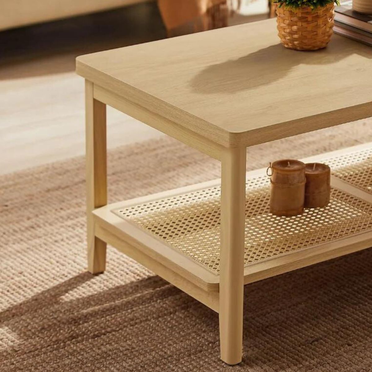 PANDALINO - Mesa Central Leonora - Rattan y Madera