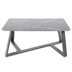 PANDALINO - Mesa de Centro Filippa MDF estilo Mármol y Metal, Moderna y Versátil