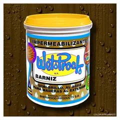 WETPROOF - BARNIZ MADERAS EXTERIOR IMPERMEABILIZANTE WET PROOF® NOGAL 1 GALON
