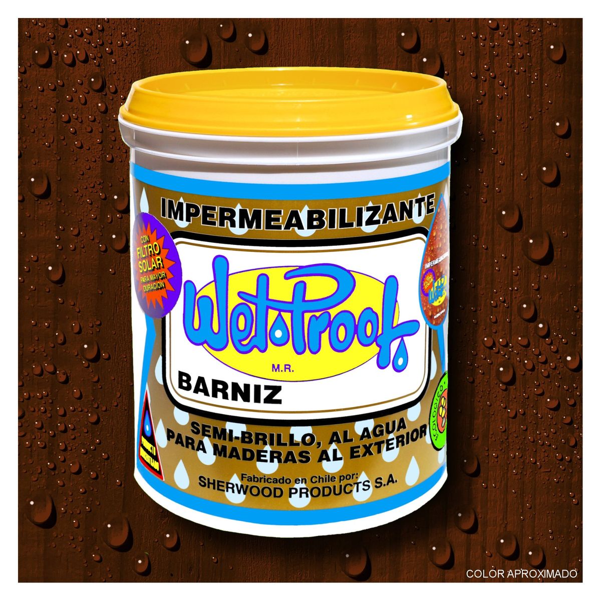 WETPROOF - BARNIZ MADERAS EXTERIOR IMPERMEABILIZANTE WET PROOF® CEDRO 1 GALON
