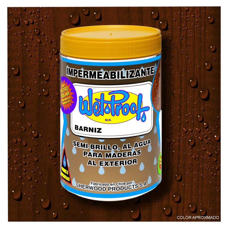 WETPROOF - BARNIZ PARA MADERA IMPERMEABILIZANTE WET PROOF® CEDRO 1-4 GALON