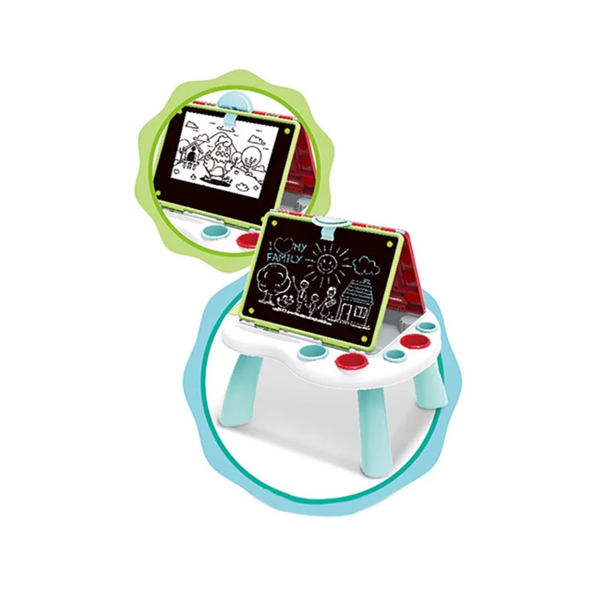 GENERICO - Pizarra Doble Magnetica 2 en 1 Para Niños