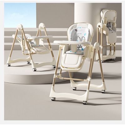 Imagen 2 del producto Silla de comer Plegable Multifuncional 3 en 1 de bebé Blanco