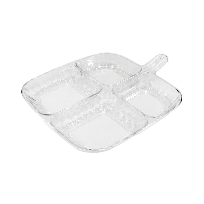 GENERICO - Bandeja de Acrílico con 4 Divisiones - 16 cm