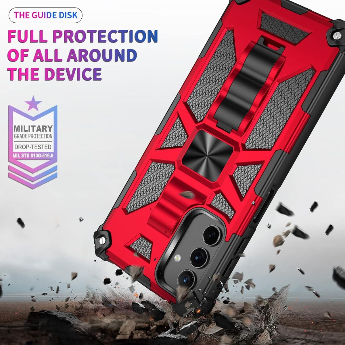 GENERICO - Carcasa Antigolpe Reforzada para Samsung Galaxy A32 4G - Rojo