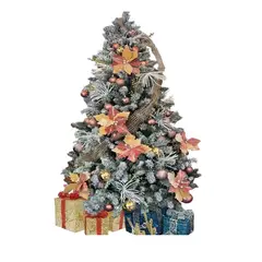 GENERICO - Árbol De Navidad Nevado 1,8 m Incluye Adornos