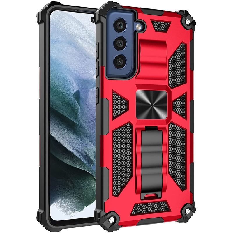 GENERICO - Carcasa para Samsung S21 Plus Antigolpe Reforzada - Rojo
