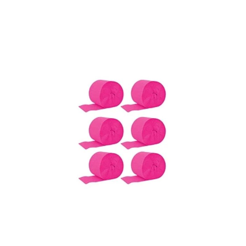 GENERICO - Feston Grueso Fucsia 6pcs 3x10m